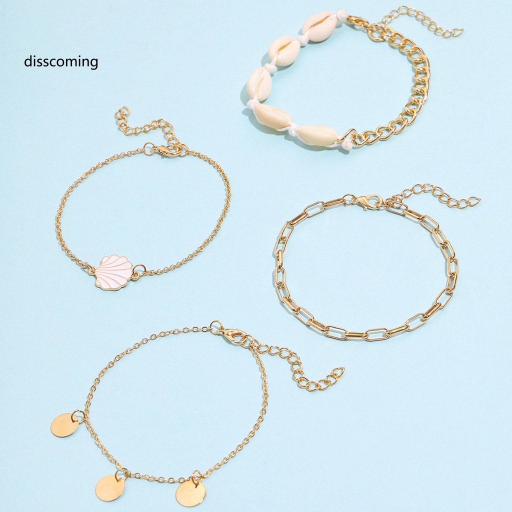 Băng Đô SL SL SL SL SL| Lắc Chân Đính Tua Rua Vỏ Sò Tự Nhiên Thời Trang