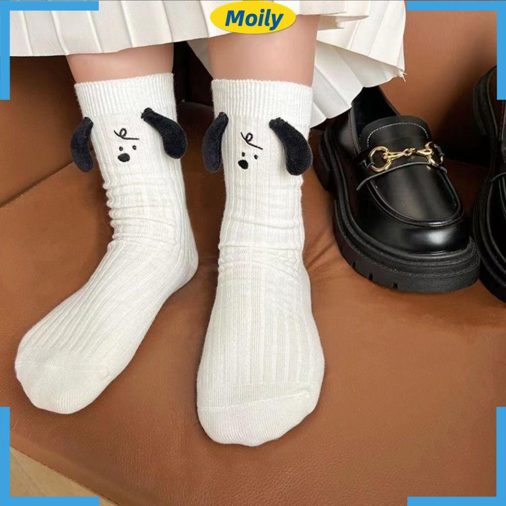 MOILYVN Vớ Cotton Thoáng Khí In Hình Búp Bê 3D Sáng Tạo Cho Cặp Đôi