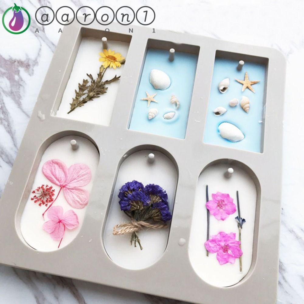 AARON1 Khuôn Silicone Làm Nến Thơm Hình Chữ Nhật Không Mùi DIY
