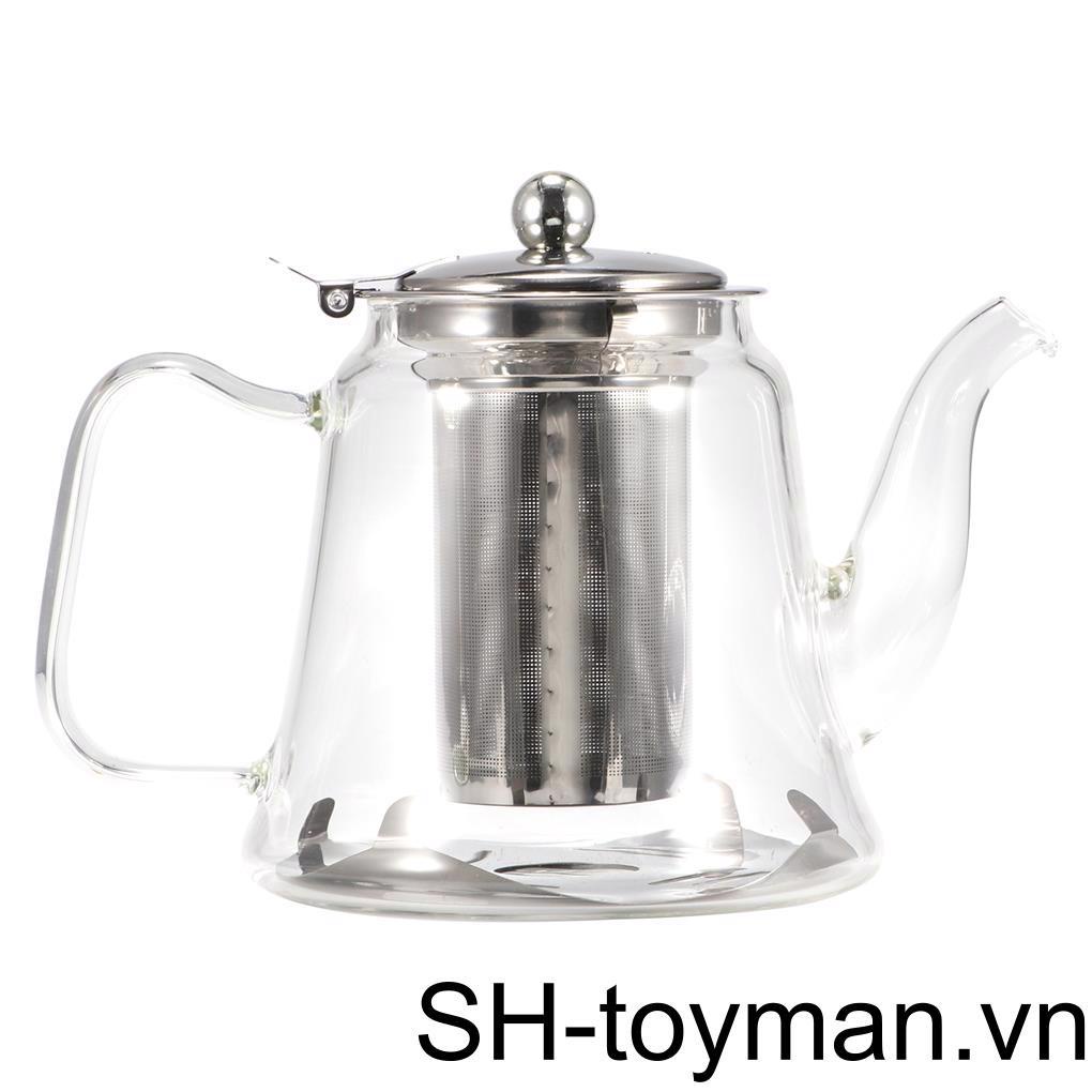 Ấm Trà Trong Suốt Bằng Thép Không Gỉ Dung Tích 200ml