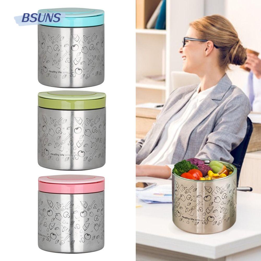BSUNS Hộp Đựng Thức Ăn Trưa Cách Nhiệt Chống Rò Rỉ Có Tay Cầm Dành Cho Học Sinh / Nhân Viên Văn Phòng