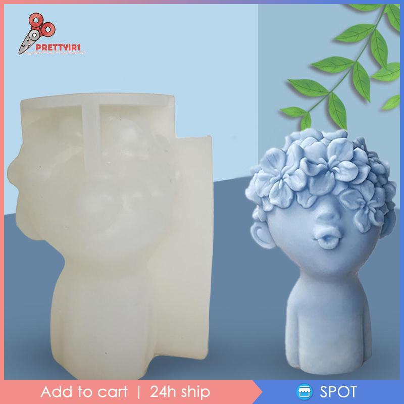 Khuôn Làm Nến Xà Phòng Bằng Silicon Hình Cậu Bé Dễ Thương Trang Trí Bàn Làm Việc