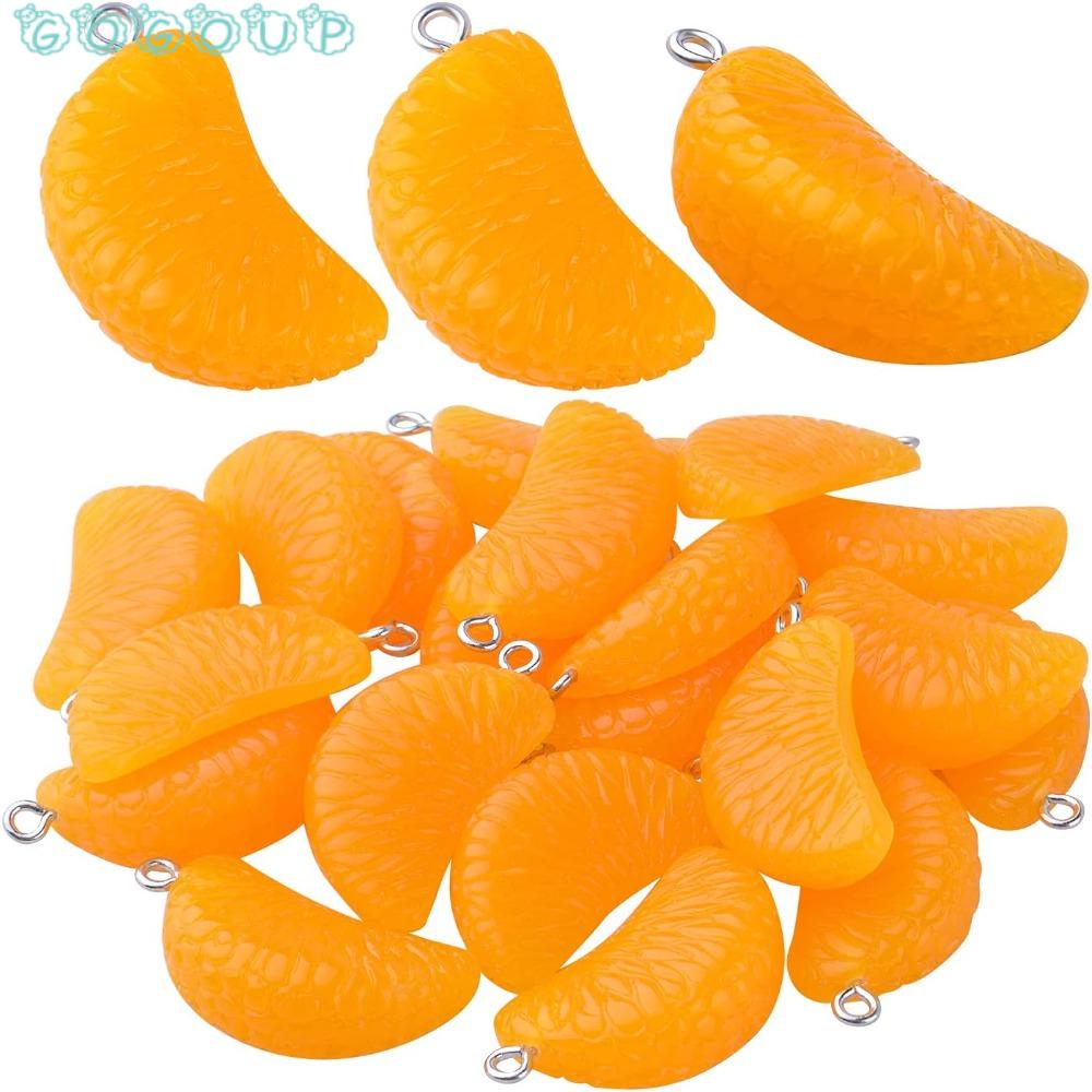 GOGOUP Phụ Kiện Trang Trí Khuyên Tai Hình Quả Cam Bằng Sắt Độc Đáo