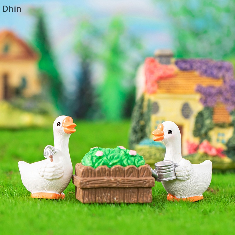 Mô Hình Chú Ngỗng Mini Dùng Trang Trí Sân Vườn / Nhà Cửa / Xe Hơi Độc Đáo DIY