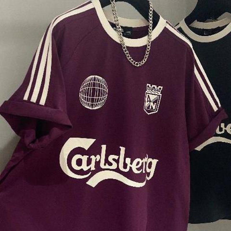 Áo Thun Tay Ngắn Kẻ Sọc Ngang Phong Cách Retro Dành Cho Nam Nữ