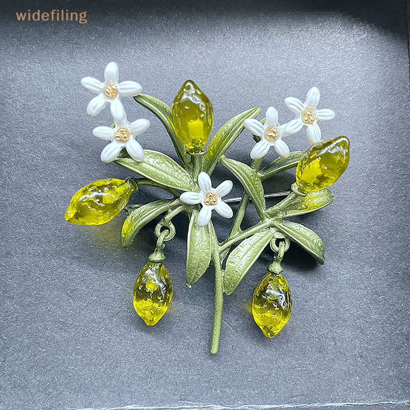 Ghim Cài Áo Bằng Hợp Kim Hình Quả Chanh / Hoa Dầu Phong Cách Vintage