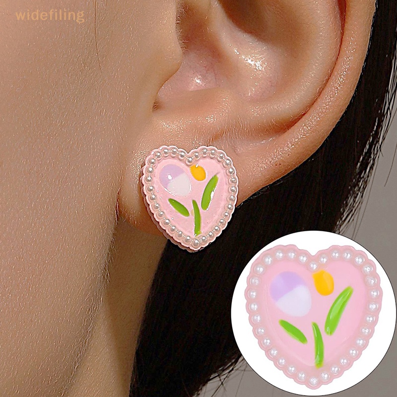 1 Đôi Bông Tai Hình Hoa Tulip Đính Ngọc Trai Giả Thời Trang Cho Nữ