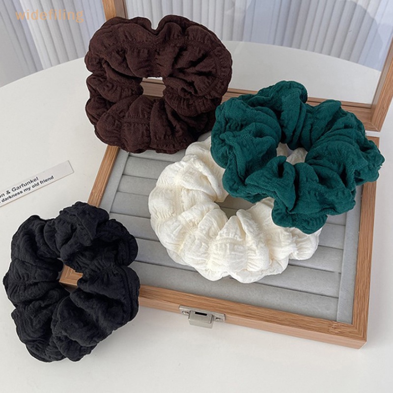Dây Buộc Tóc Cao Su Mềm Màu Trơn Thời Trang Mùa Đông Cho Nữ