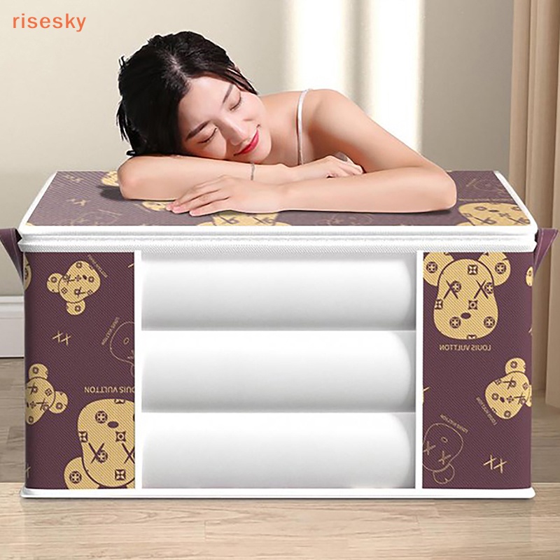 Túi Đựng Chăn Mền / Quần Áo Cỡ Lớn Có Khóa Kéo Chống Bụi Tiện Dụng Cho Gia Đình