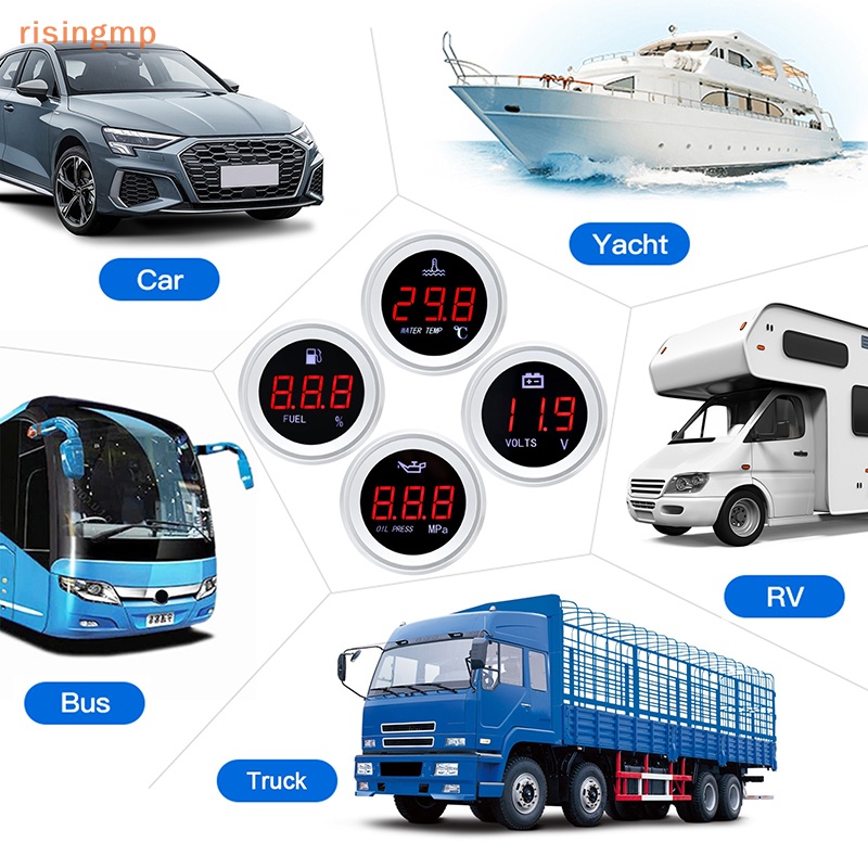 Đồng Hồ Đo Mức Nhiên Liệu Chống Thấm Nước 190 Ohm Chuyên Dụng Cho Xe Hơi / Tàu Thuyền / Xe Tải RV