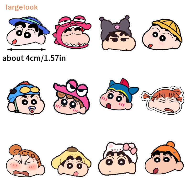 [Lớnlook] Bìa Acrylic Trong Suốt Kẹp Giấy Ghi Chú Họa Tiết Hoạt Hình Cậu Bé Bút Chì Shin-chan Sáng Tạo