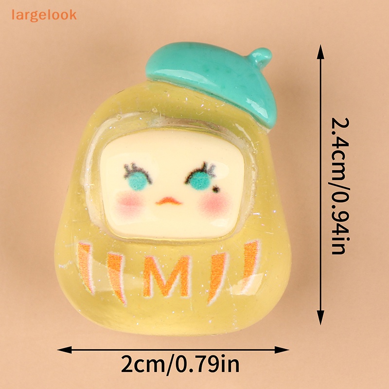 Set 5 Mặt Dây Chuyền Hình Búp Bê Dharma Bằng Nhựa Phát Quang Dễ Thương DIY