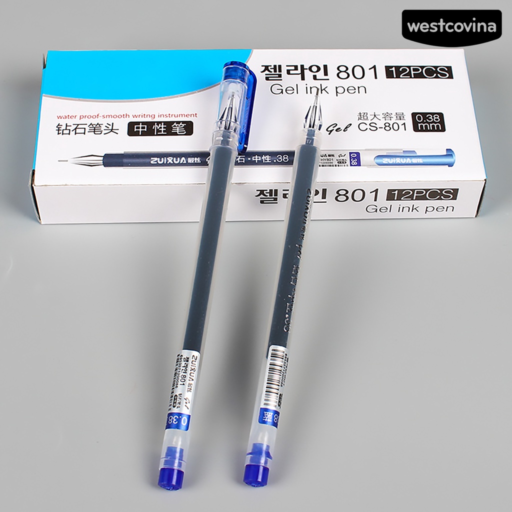 [WSTN] [WSTN]✎Set 12 Bút Mực Gel Ngòi 0.38mm Chất Lượng Cao