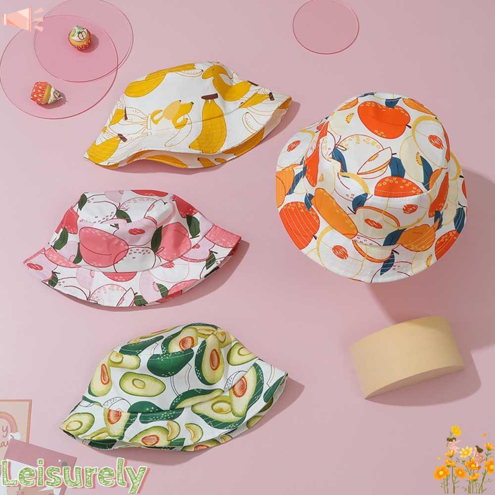 LEILY Nón Bucket Rộng Vành Che Nắng / Tia UV Thời Trang Đi Biển Mùa Hè Cho Bé
