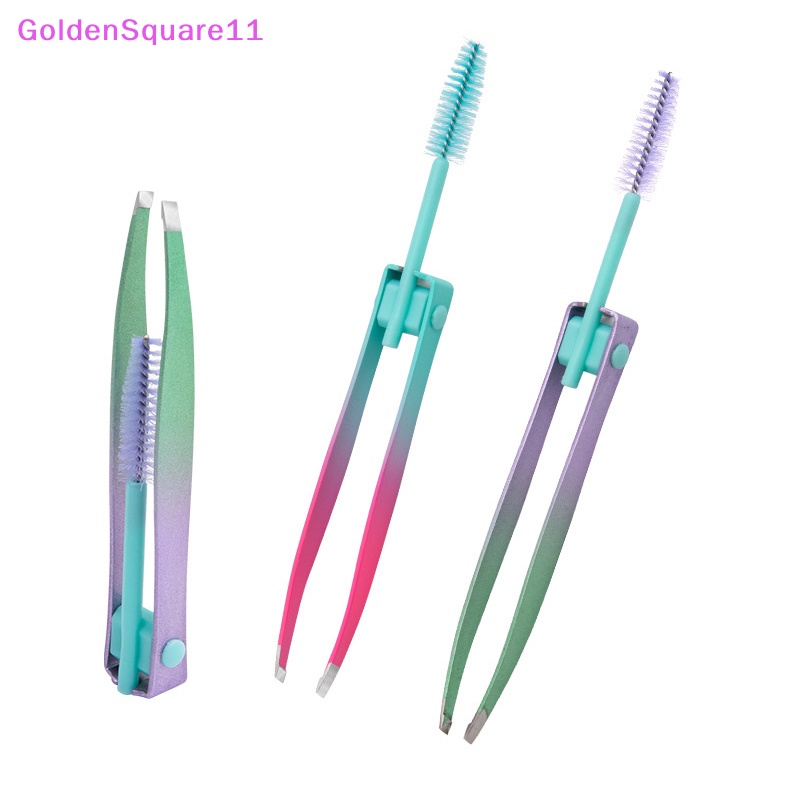 Nhíp Nhổ Lông Mi 2 Trong 1 Bằng Thép Không Gỉ Tiện Dụng