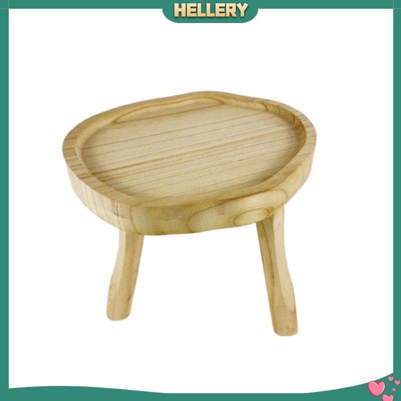 Giá Đỡ Chậu Hoa Hình Tròn Bằng Gỗ Gọn Nhẹ Dùng Trang Trí Bàn Làm Việc