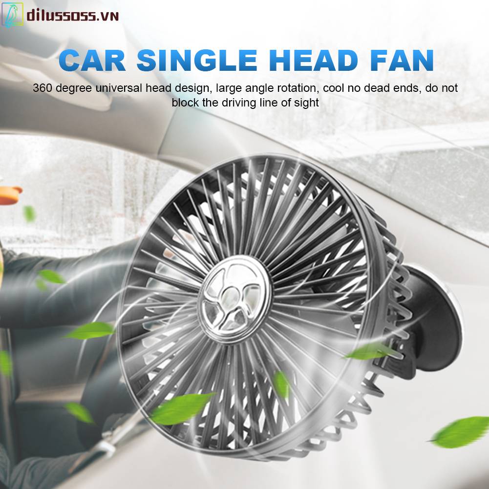 Quạt Tản Nhiệt 3 Bánh Răng 12 / 24V Có Kẹp Gắn Xe Hơi / Nhà Cửa
