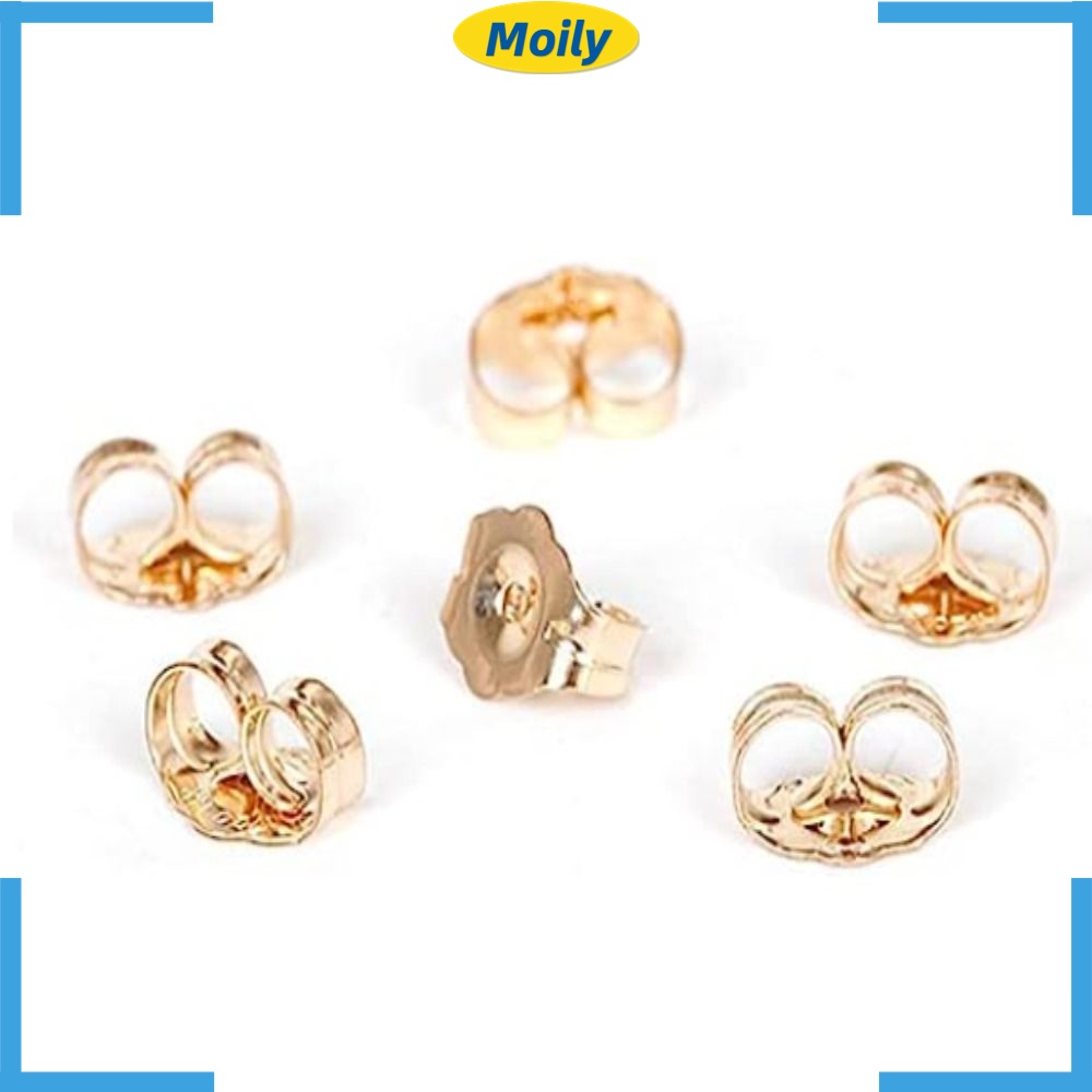 MOILYVN Khuyên Tai Dạng Hạt Mạ Vàng / Bạc Thay Thế Không Gây Dị Ứng