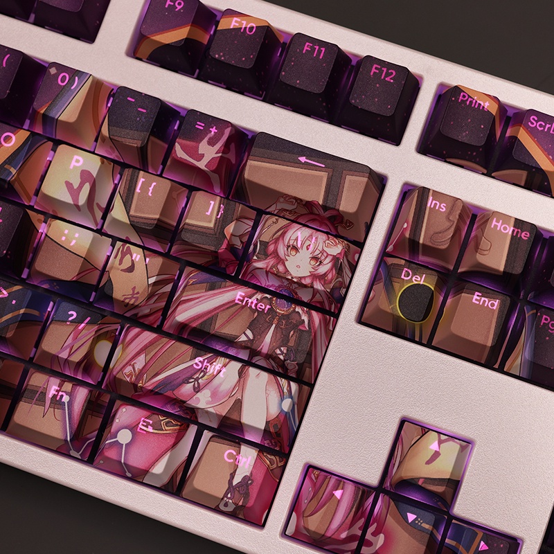 Fu Xuan Keycaps Cherry Profile Honkai Star Rail Anime PBT Nhuộm Phụ Cơ Keycap