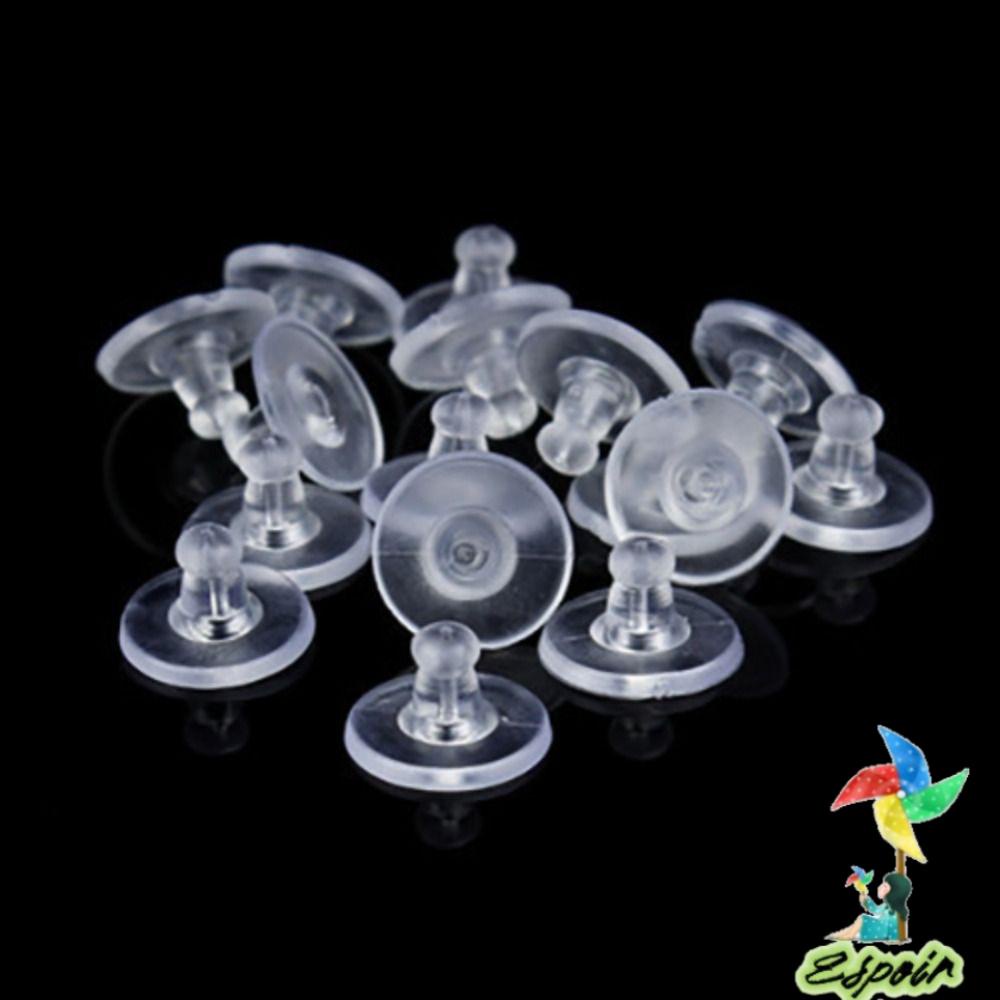 ESPO Set 200 Nút Bịt Bông Tai Hình Tròn Sau Lưng