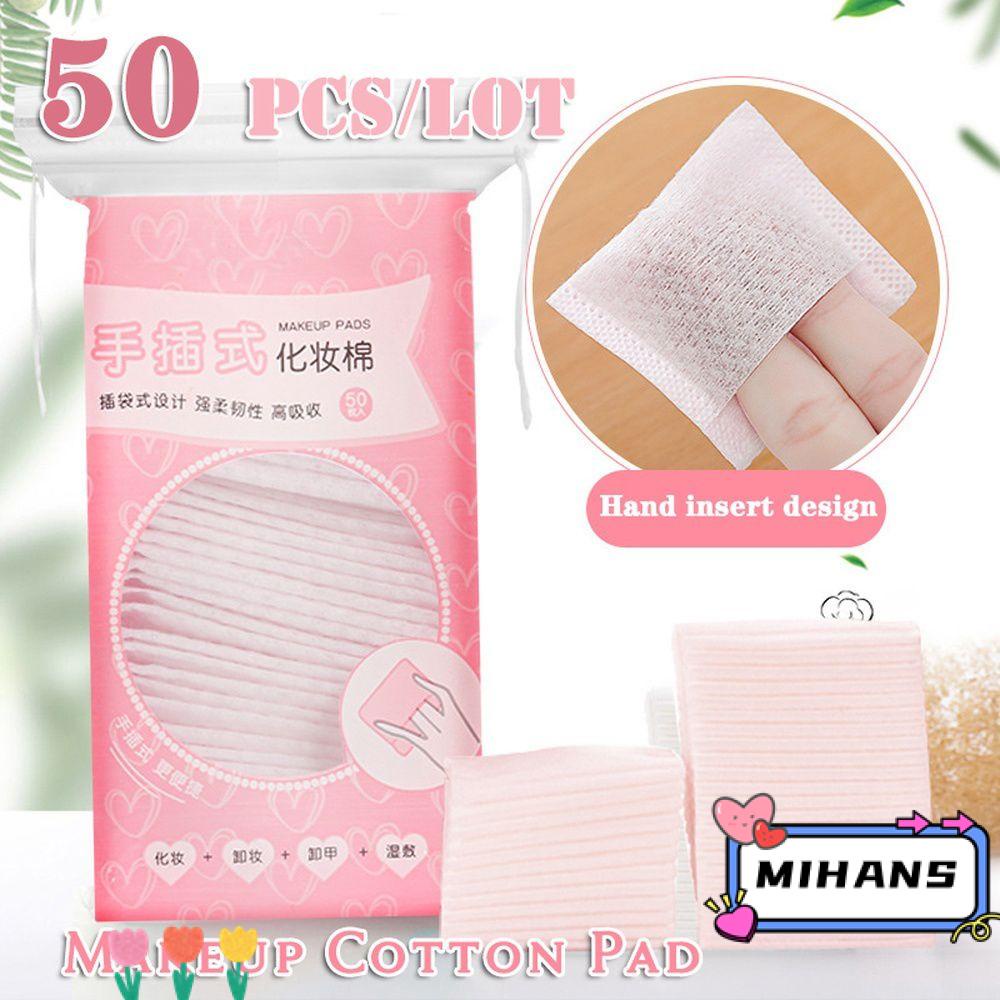 MIH Túi 50 Miếng Bông Tẩy Trang 100% Cotton Dùng Một Lần