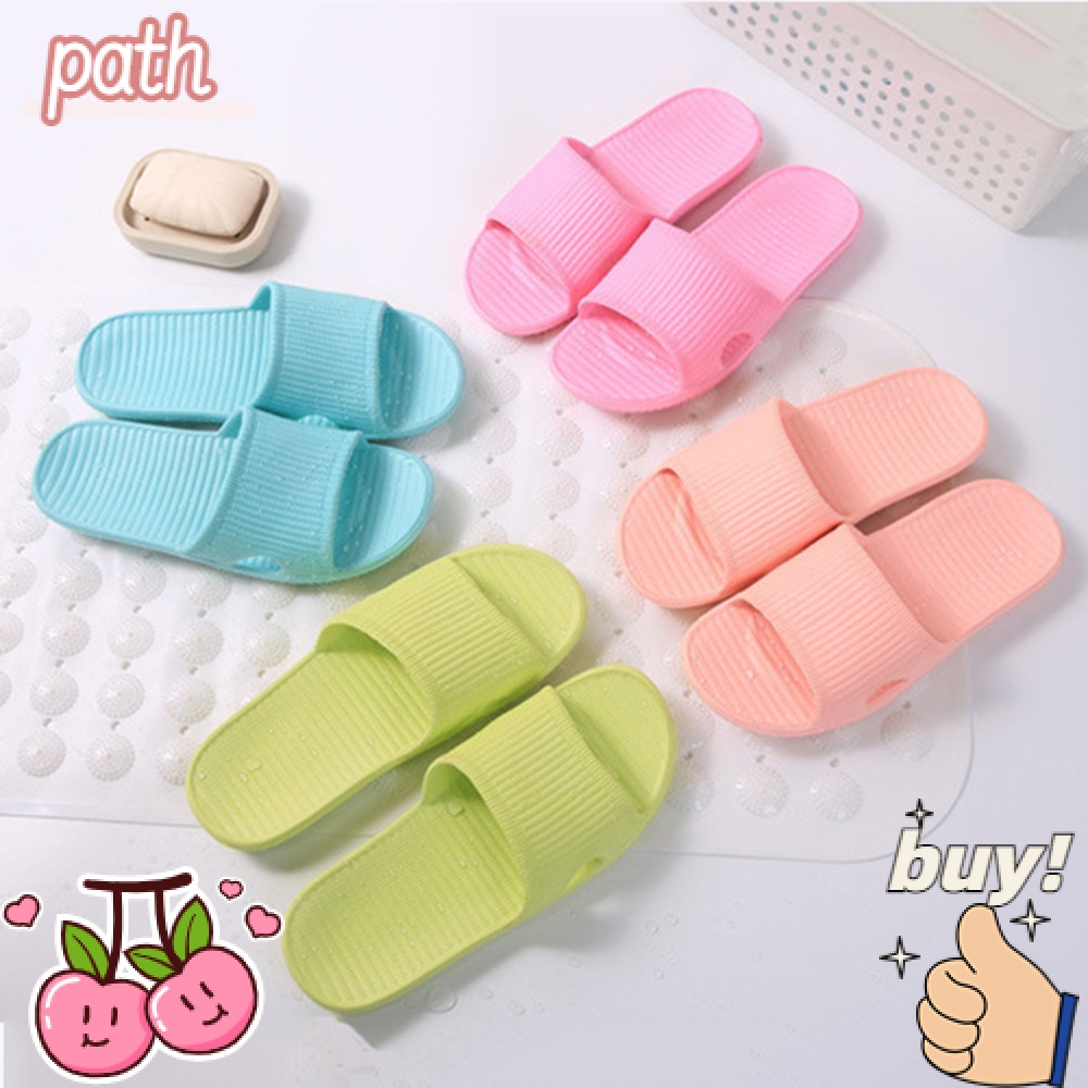PATH Dép Cao Su Đi Trong Nhà Tắm Họa Tiết Kẻ Sọc Cho Nữ