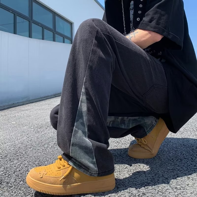 Quần Dài Ống Rộng Phong Cách Hong Kong Thời Trang Mùa Hè Mới Cho Nam