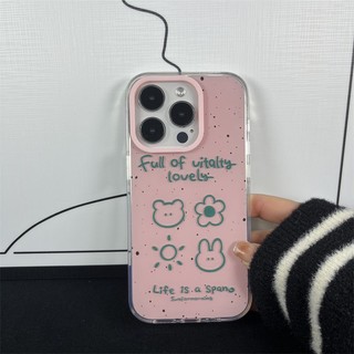 Ốp Điện Thoại Màu Hồng Chống Nước Họa Tiết Graffiti Cho IPhone 7 7 Plus 8 8 Plus XS XR 11 12 13 14 Pro Plus Promax