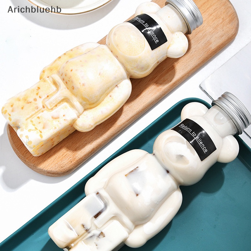 Bình Đựng Nước Ép Sữa Nước Ép Hình Gấu Hoạt Hình Con Rối Dày Trong Suốt Sáng Tạo Dễ Thương
