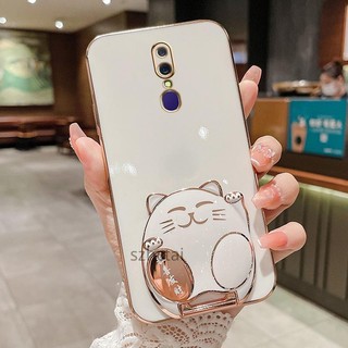 ốp lưng oppo f11 oppo f11 pro Ốp Điện Thoại Silicon Mềm Hình Mèo May Mắn 3d Có Giá Đỡ Cho oppo f11 oppo f11 pro