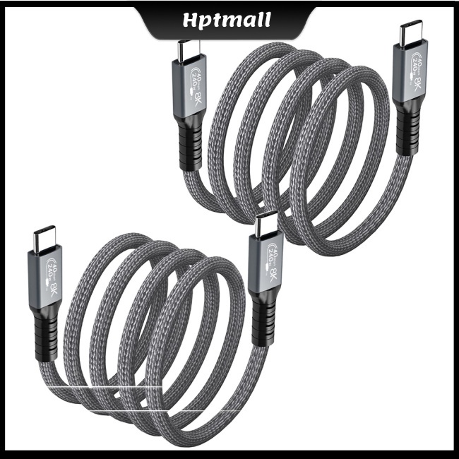 Dây Cáp Sạc Nhanh Hai Đầu Usb 4.0 Tương Thích Với Thunderbolt 4 Type C 8k 40gbps Pd 240w