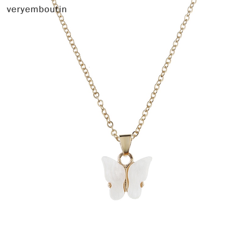 Vòng cổ Mặt Hình Bướm Bằng Acrylic Thời Trang Cho Nữ