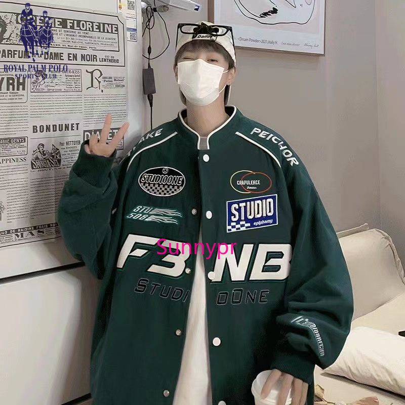 Áo Khoác Bóng Chày Thêu Chữ Thời Trang Đường Phố Mỹ Cá Tính Cho Nam