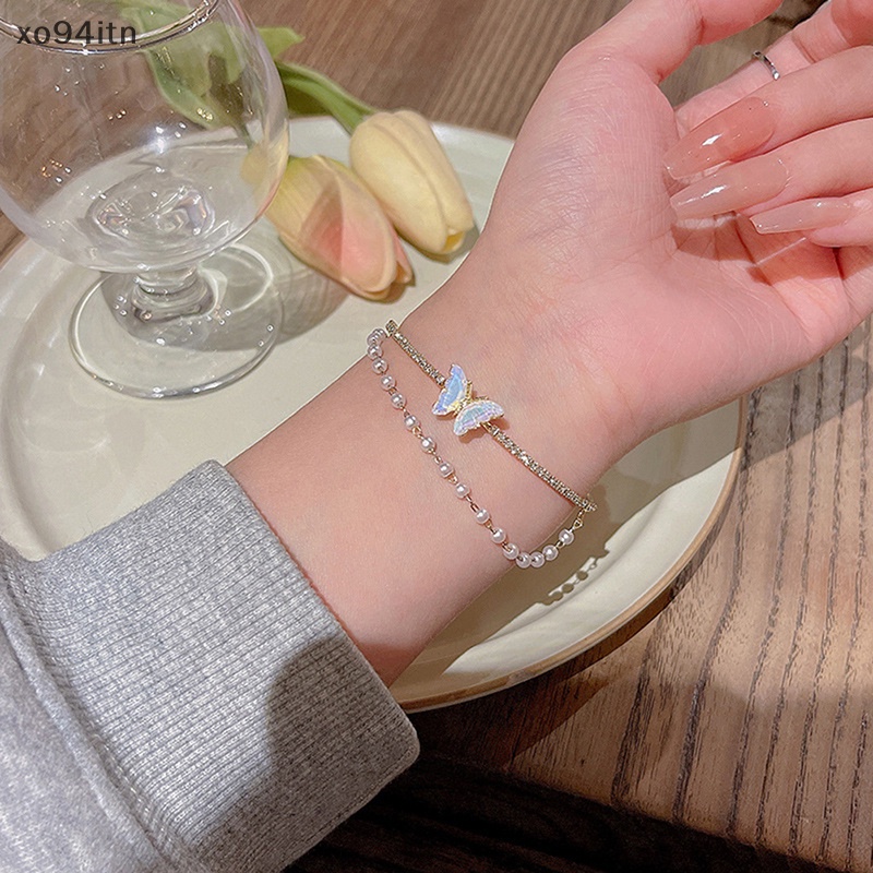 Vòng Tay Nữ Dạng Hở Mạ Vàng Hình Bướm Thiết Kế Thời Trang