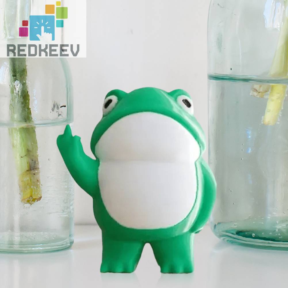 Mô Hình Chú Ếch Đứng Sáng Tạo Dễ Thương Chống Thấm Nước Trang Trí Nhà Cửa