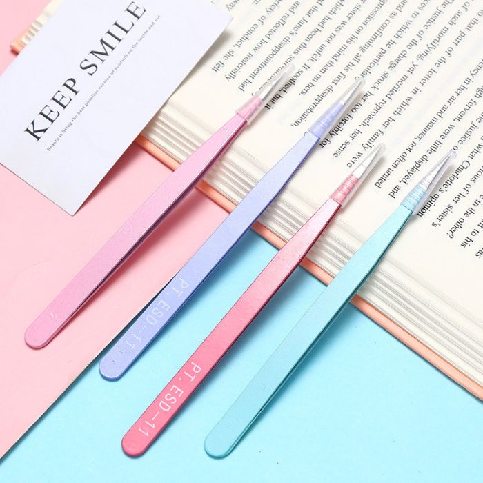 Set 2 nhíp gắp sticker, hình dán trang trí toploader, sổ tay chất liệu thép không gỉ chất lượng cao đa năng, tiện lợi