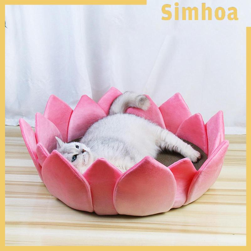 Giường Cào Cho Mèo Hình Hoa Sen 16.5x6.7inch Hình Tròn Dày Chắc Chắn