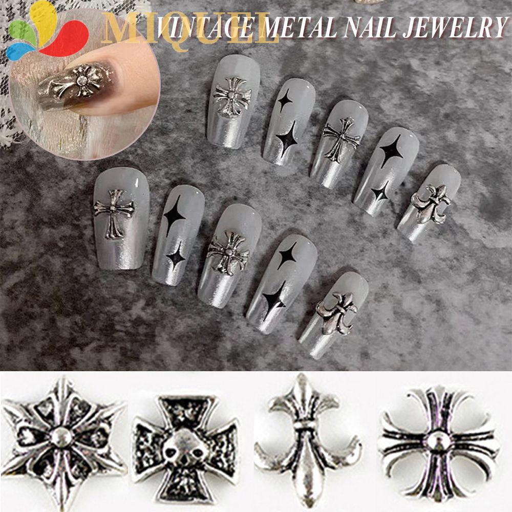 MIQUEL Đinh Tán 3D Nhiều Hình Dạng Trang Trí Móng Tay