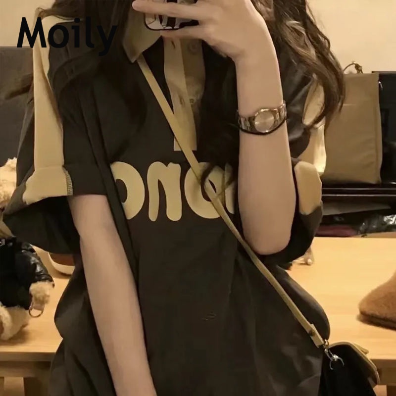 Moily thun áo áo polo  nữ Thời trang hàn quốc A23K03B