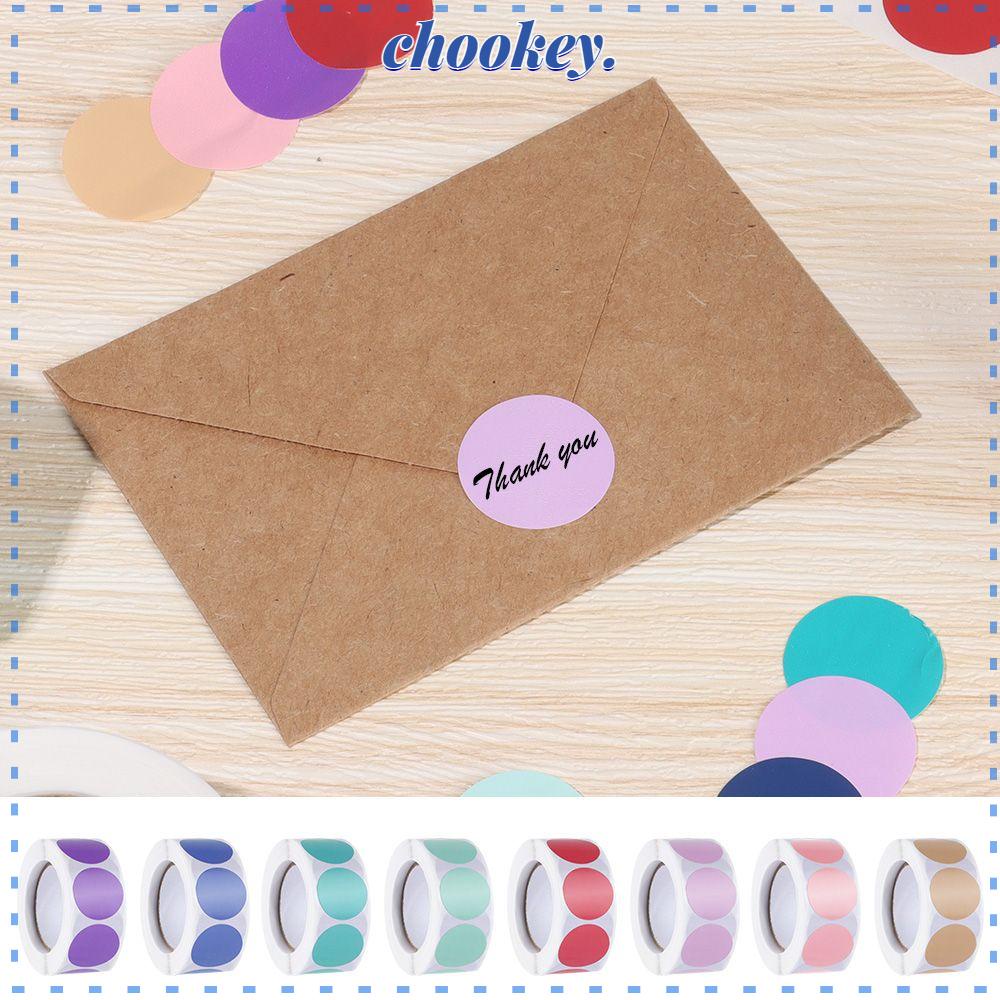 CHOOKEY Cuộn 500 Nhãn Dán Chấm Tròn Nhiều Màu Sắc Trang Trí Quà Sinh Nhật