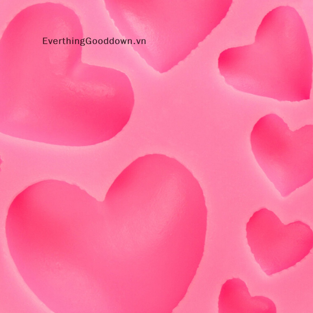 Khuôn Silicone Làm Bánh Tạo Hình Trái Tim 3D Độc Đáo Tiện Dụng