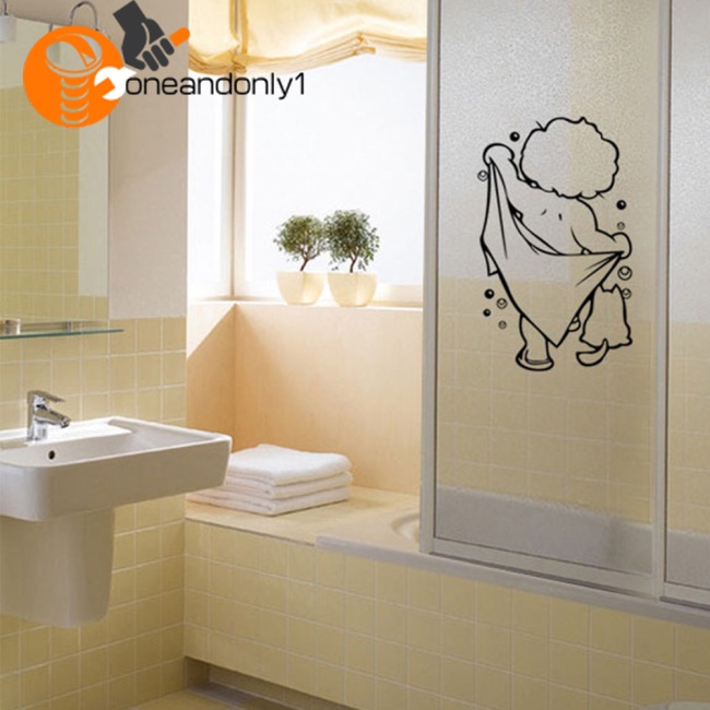 Sticker Dán Cửa Kính Nhà Tắm Chống Nước Họa Tiết Dễ Thương