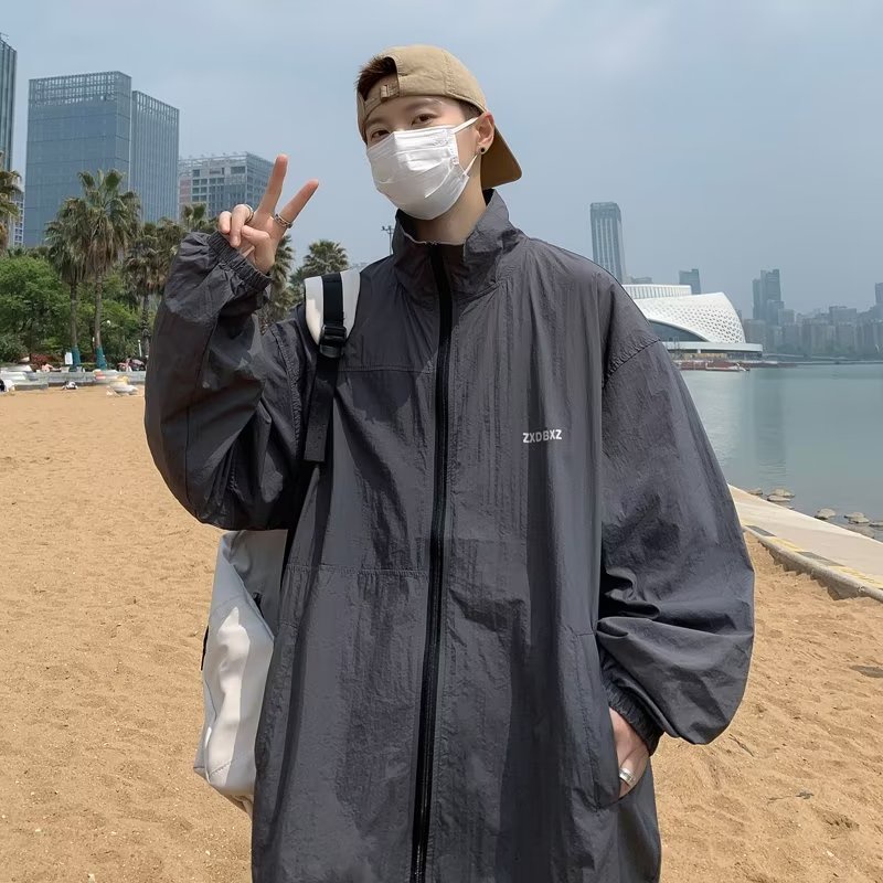 Áo Khoác Mỏng Nhẹ Cổ Đứng Chống Nắng Chống Tia Cực Tím Thoáng Khí Thời Trang Mùa Hè Cho Nam