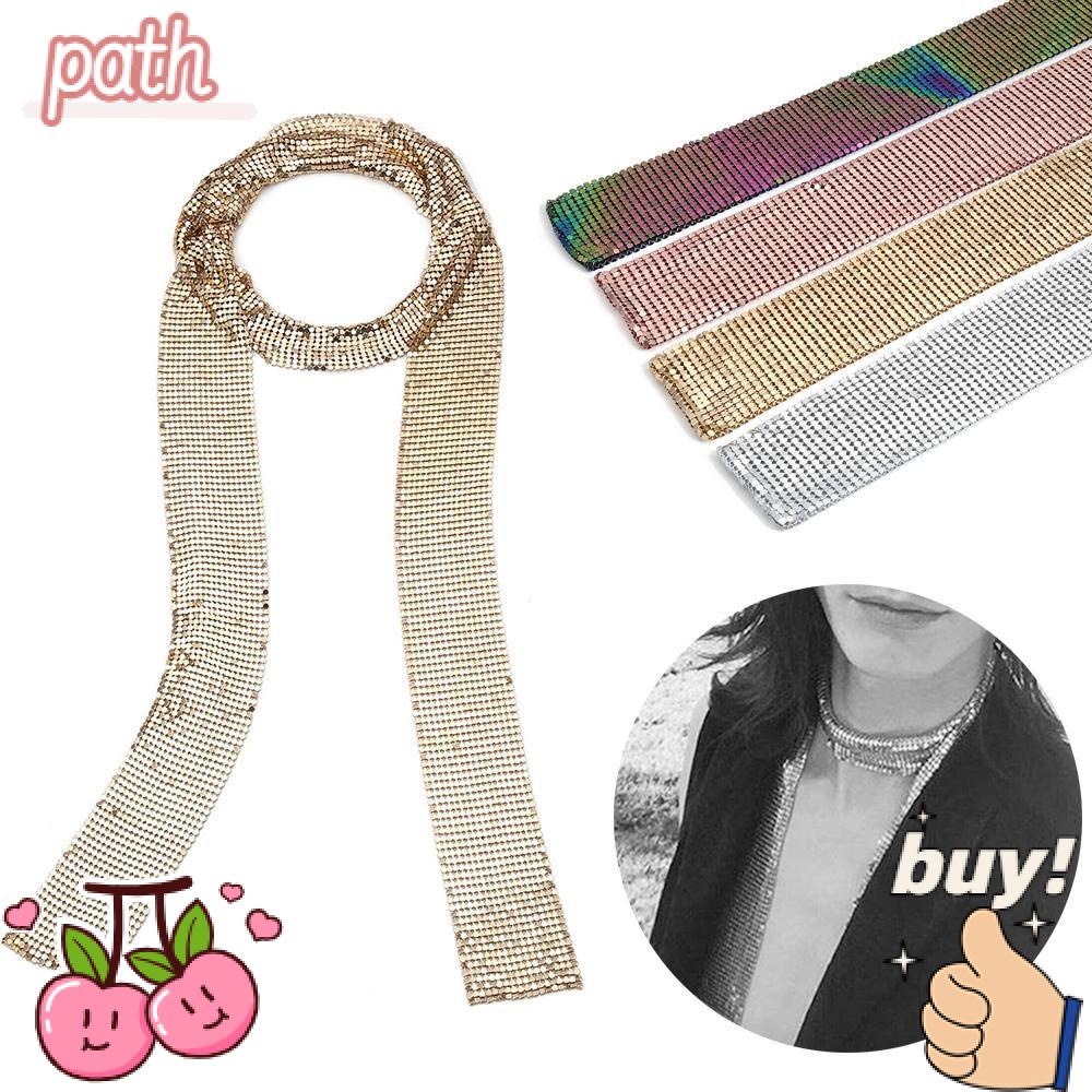 PATH Khăn Choàng Cổ Dài Đính Kim Sa Lấp Lánh