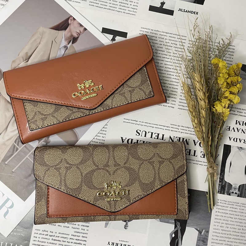 Ví Cầm Tay COACH7242 Sức Chứa Lớn Màu Tương Phản Thời Trang Cho Nữ