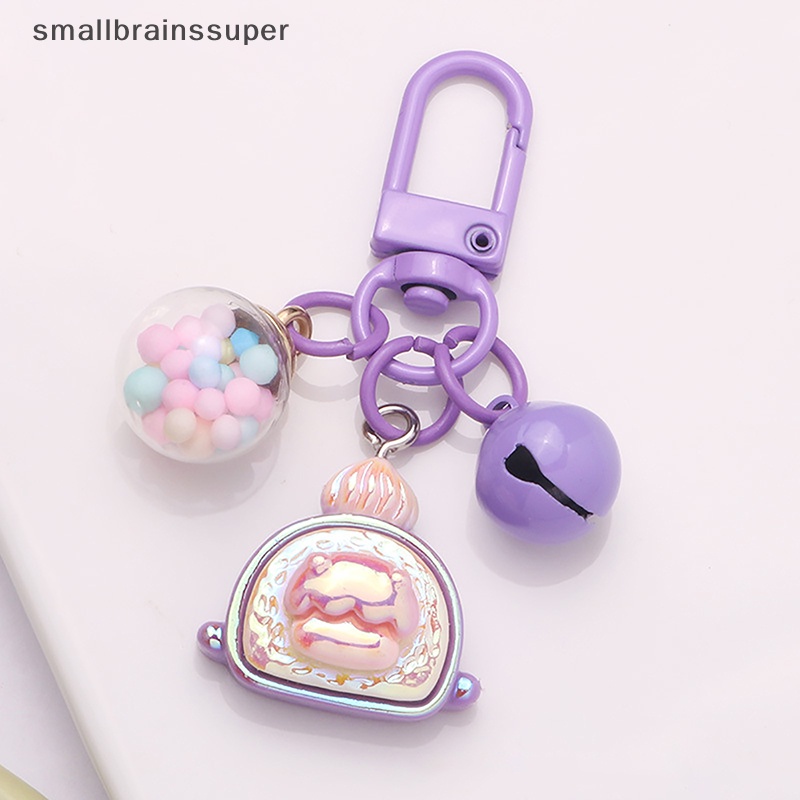 Móc Chìa Khóa Bằng Resin Hình Bánh Donut / Thỏ Hoạt Hình Mini Dễ Thương Sáng Tạo Dành Cho Cặp Đôi / Nam Nữ SBS