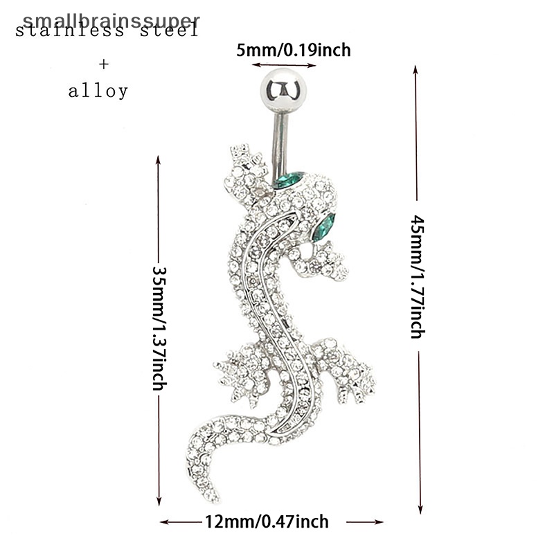 Khuyên Rốn Mặt Hình Tắc Kè Bằng Thép Không Gỉ Không Gây Dị Ứng Trang Sức Quyến Rũ Cho Nữ SBS