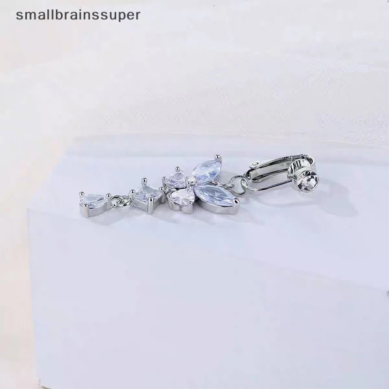 Smallbrainssuper Khuyên Rốn Giả Kẹp Rốn Hình Bướm Đính Đá Zircon SBS