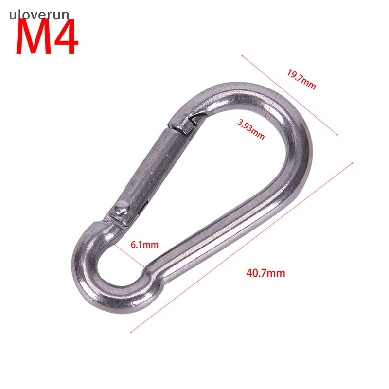 Móc Khóa Carabiner Bằng Thép Không Gỉ 304 Nhanh Chóng Tiện Lợi