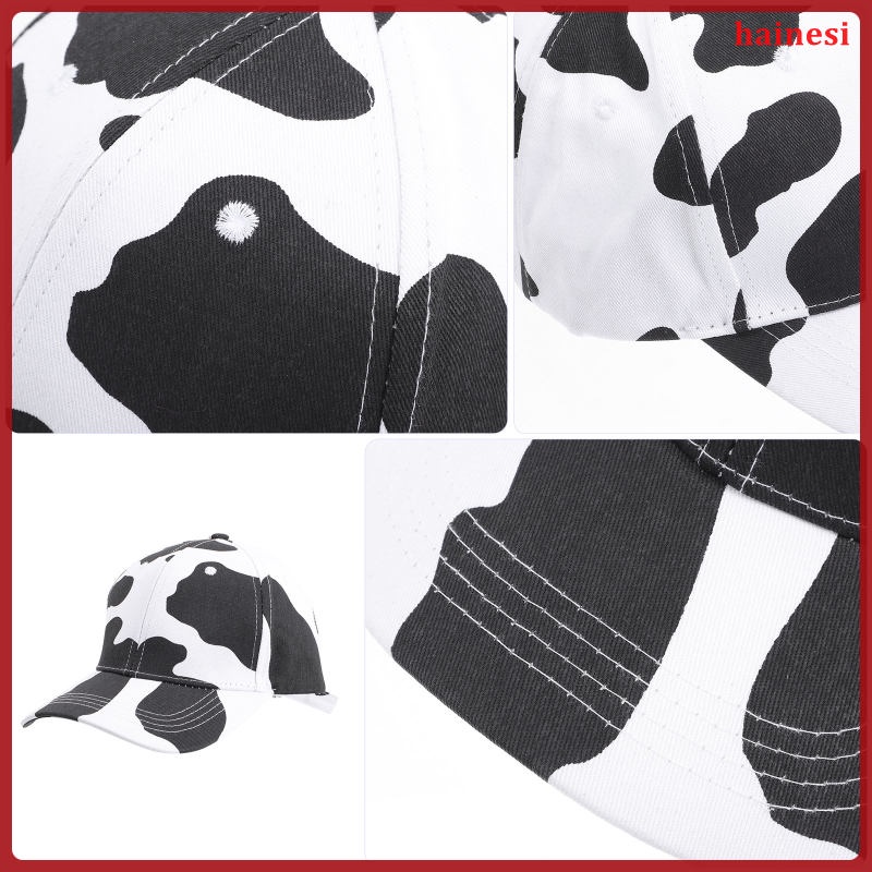 Mũ Lưỡi Trai Họa Tiết Bò Sữa Thời Trang Mùa Hè Cho Nam Và Nữ